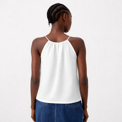 Vero Moda VM Lykke Halter Top in White