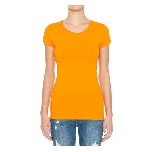 Crew Neck Short Sleeve T-Shirt Bright Orange