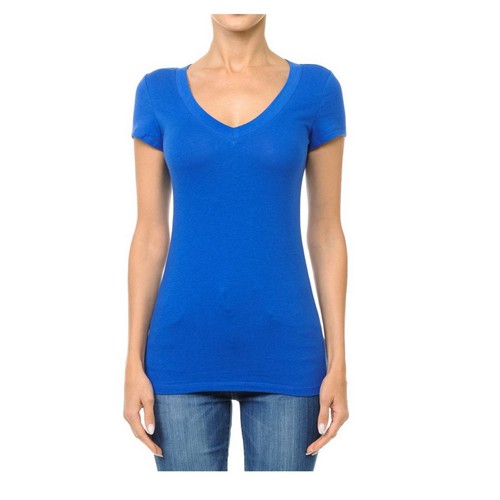 V-Neck Short Sleeve T-Shirt Royal Blue