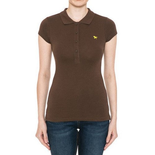 70086 Stallion Logo Slim Fit Polo Shirt in Java