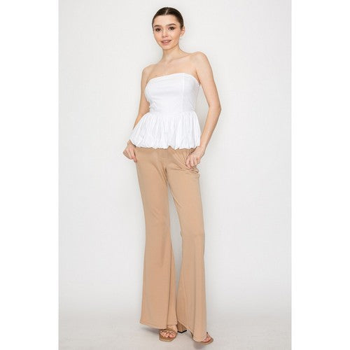 Ballon Tube Top in Off White