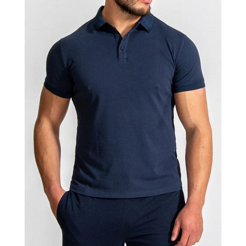 Printers Plain Polo Shirt Navy