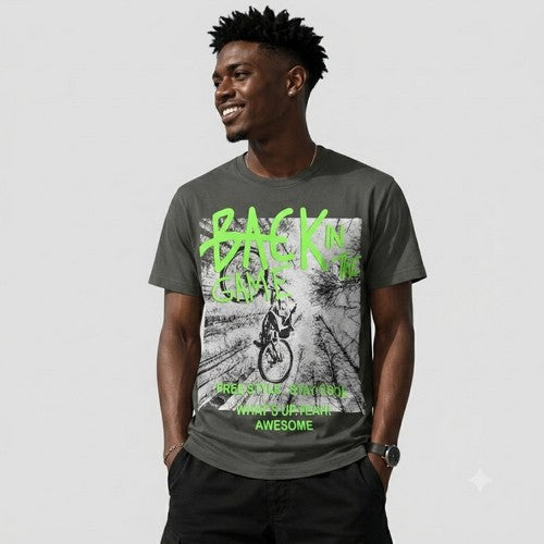 14-1352 Back in The Game Nominal Printed Jersey in Black