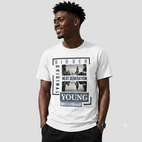 14-1352 Big Ben / London City Nominal Printed Jersey in Off White