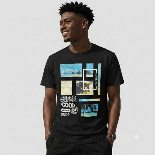 14-1352 Super Cool / West Coast Nominal Printed Jersey in Black