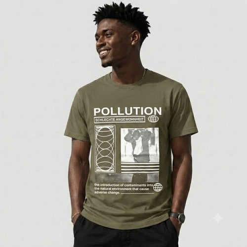 14-1352 Pollution Nominal/Schlechte Nominal Printed Jersey in Moss Green