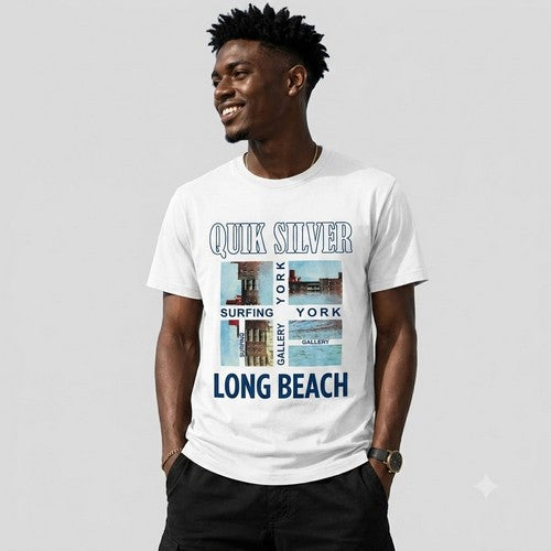 14-1352 Quik Silver / Long Beach Nominal Printed Jersey in White