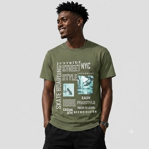 14-1352 Just Ride / Skate Board Nominal Printed Jersey in Dark Green