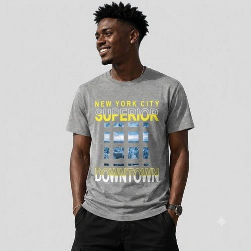 14-1352 NYC Superior Downtown Nominal Printed Jersey in Grey