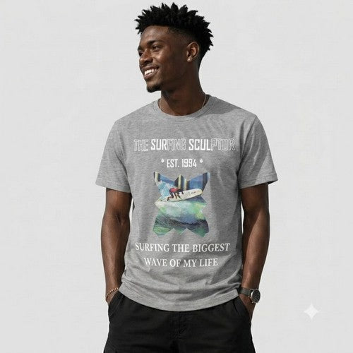 14-1352 Surfing Sculptor / 1994 Nominal Printed Jersey in Grey