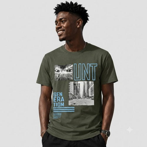 14-1352 UNT City / Bridge Nominal Printed Jersey in Dark Green