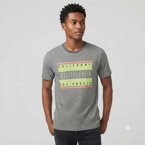 52-664 Californi Los Angele Primark Printed Jersey in Grey