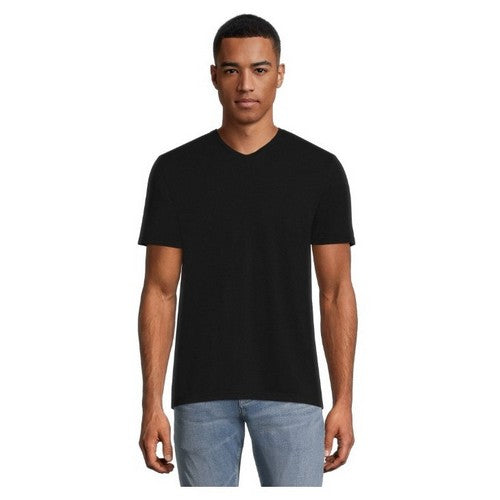 J71 Plain V-Neck T-Shirt Black