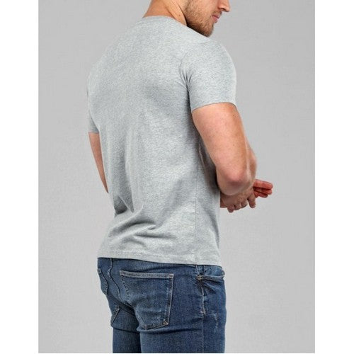 J71 Plain V-Neck T-Shirt Heather Grey