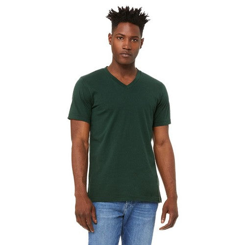 H&M Slim Fit V-Neck T-Shirt Dark Green