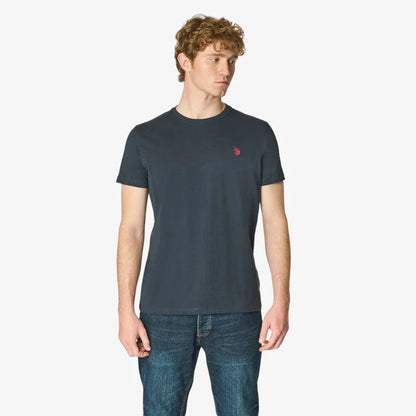 US Polo Assn Crew Neck Embroidered Logo T-Shirt Dark Grey