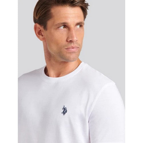 US Polo Assn Crew Neck Embroidered Logo T-Shirt Off White