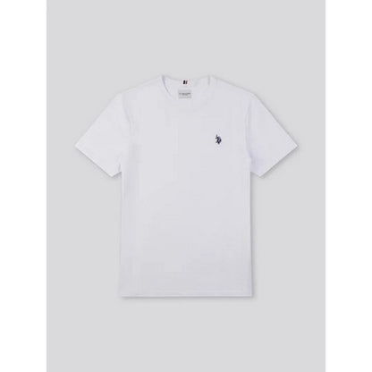 US Polo Assn Crew Neck Embroidered Logo T-Shirt Off White
