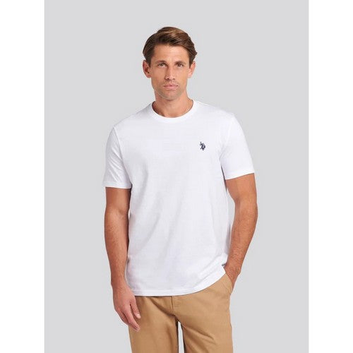 US Polo Assn Crew Neck Embroidered Logo T-Shirt Off White