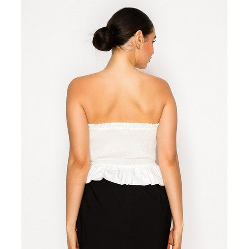 Bow Tube Top in White