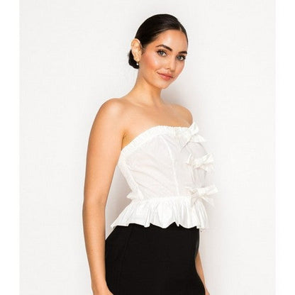 Bow Tube Top in White