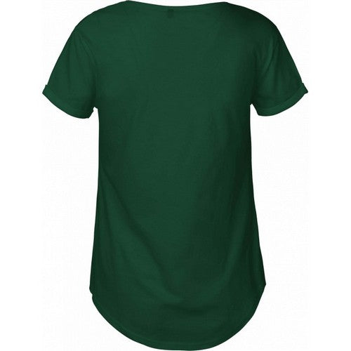 Papaya Roll Sleeve Round Hem T-Shirt Green