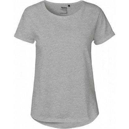 Papaya Roll Sleeve Round Hem T-Shirt Heather Grey