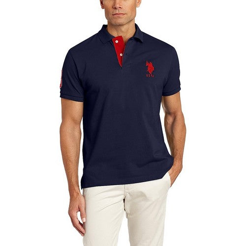 US Polo Association Embroidered Big Pony Polo Shirt Navy