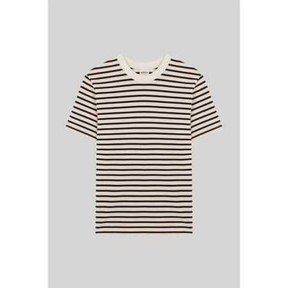 Lindex Loose Fit Long Sleeve Striped T-Shirt in White & Black