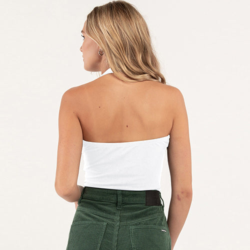 Cotton Halter Top White