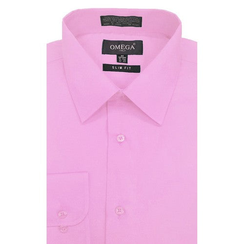 OmegaTux Slim Fit Long Sleeve Shirt in Light Pink