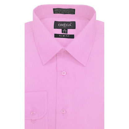 OmegaTux Slim Fit Long Sleeve Shirt in Light Pink