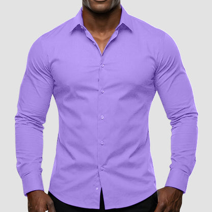 OmegaTux Slim Fit Long Sleeve Shirt in Lilac