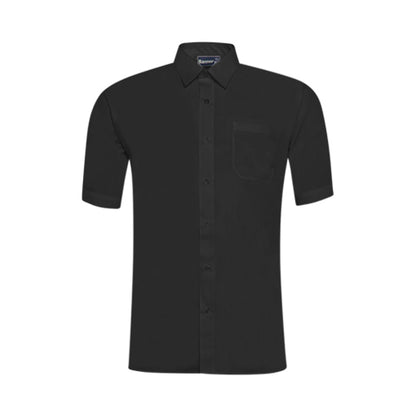 OmegaTux Short Sleeve Dress Shirt in Black