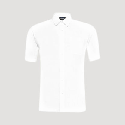 OmegaTux Short Sleeve Dress Shirt in White