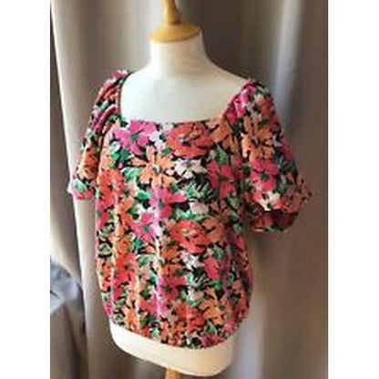 M&Co Floral Top Pink