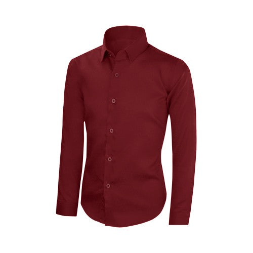 OM_Bur_SLIMFIT Omega Slim Fit Shirt Burgundy