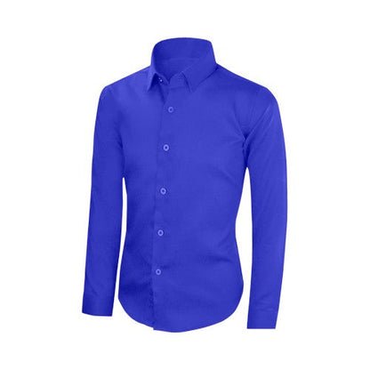 Royal_SLIMFIT Omega Slim Fit Shirt Royal Blue