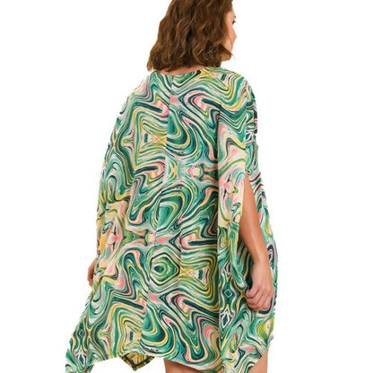 Satin Silky Tunic Green