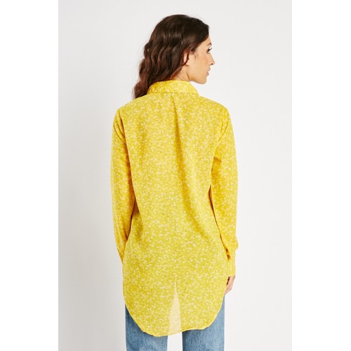Marks & Spencer Ditsy Floral Longline Shirt Yellow
