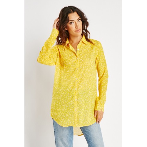Marks & Spencer Ditsy Floral Long Sleeve Shirt Yellow