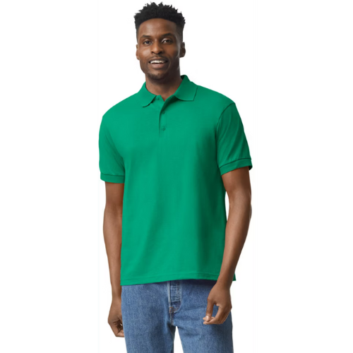 Sport Solid Cotton Polo Shirt Kelly Green