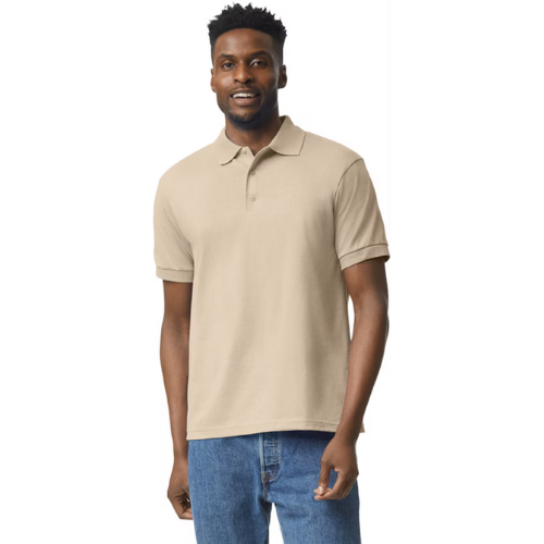 Sport Solid Cotton Polo Shirt Khaki