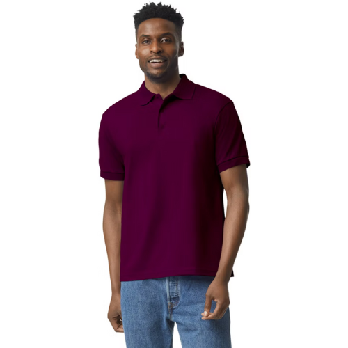 Sport Solid Cotton Polo Shirt Maroon