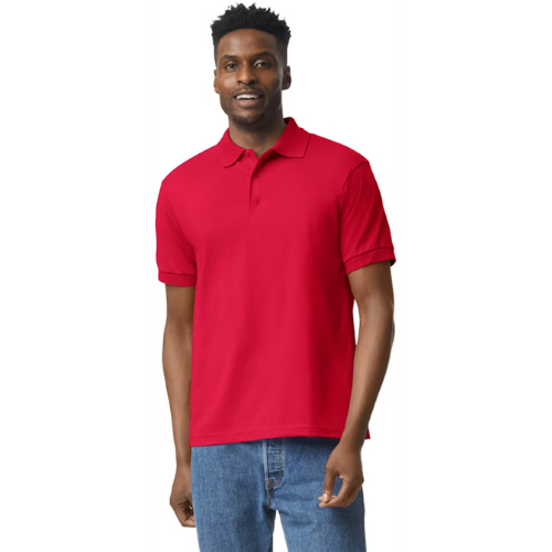 Sport Solid Cotton Polo Shirt Red