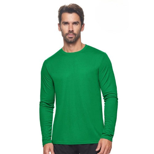 Smart Crew Neck Long Sleeve Cotton Jersey Kelly Green