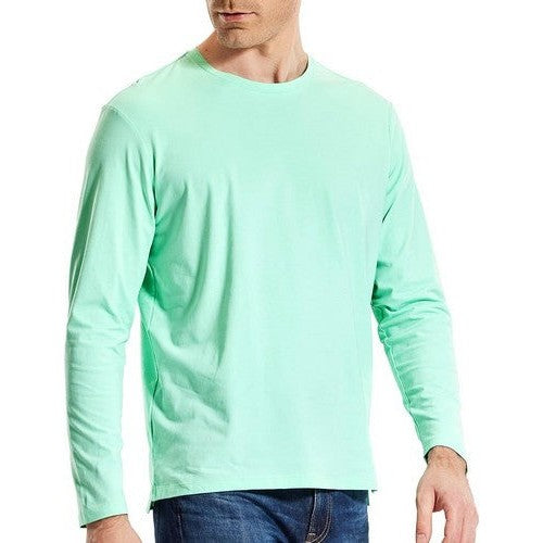 Smart Crew Neck Long Sleeve Cotton Jersey Mint