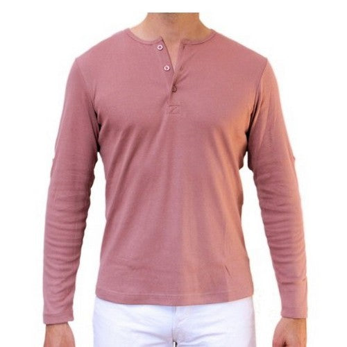 Weatherproof Vintage Henley Cotton Jersey Pink