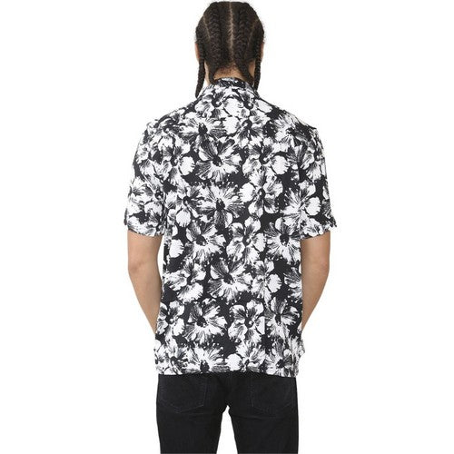 Tessentials Printed Hawaiian Shirt Black Floral
