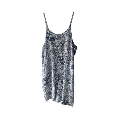 Next Floral Linen Romper Navy/White